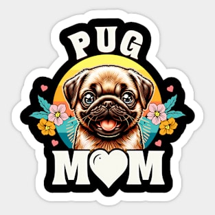World'S Best Pug Mom Dog Sticker